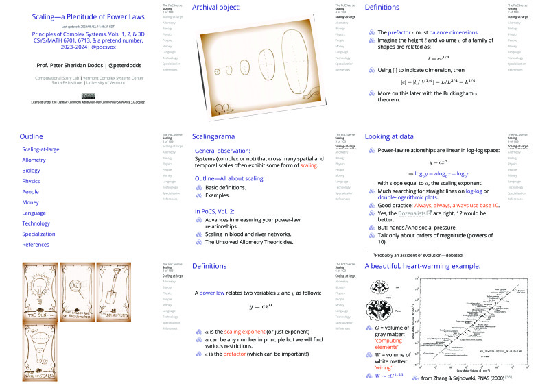 Allometric scaling | The PoCS, Vols. 1, 2, and 3D